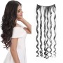 Extensie de par cu 3 Clips On delux simpla ondulata de 51 cm, Brunet Silver White Mixt 39610